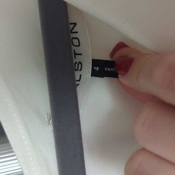 Halston Asymmetric White Gown - Picture 14 of 14